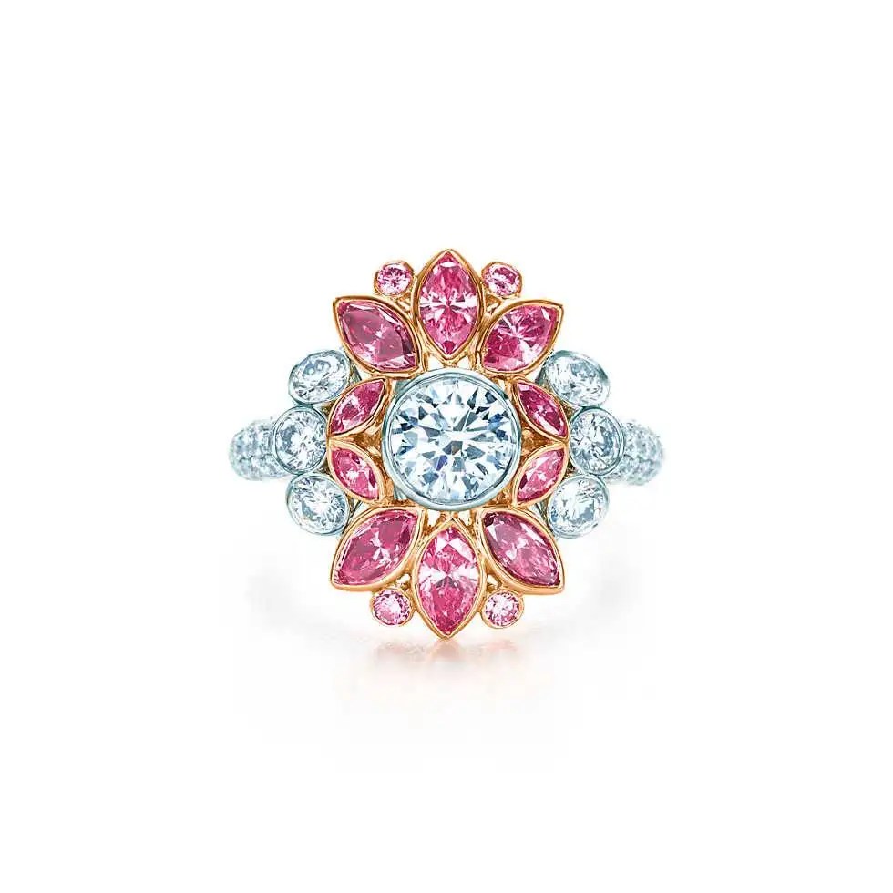 Pink Diamond Floral Ring Jonathan's Fine Jewelers