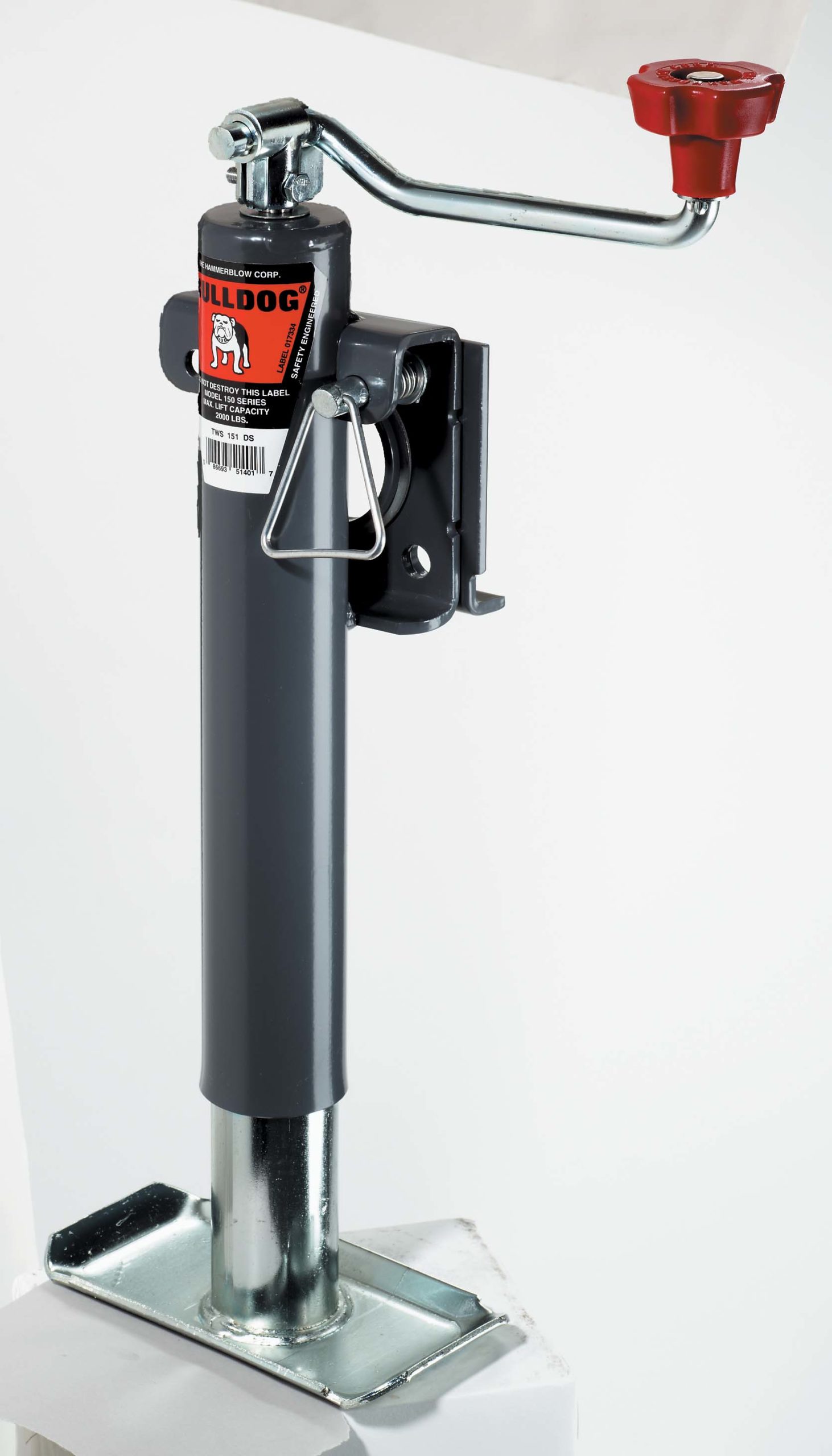 Top Wind Trailer Jack Swivel Mount WeldOn Johnson Manufacturing