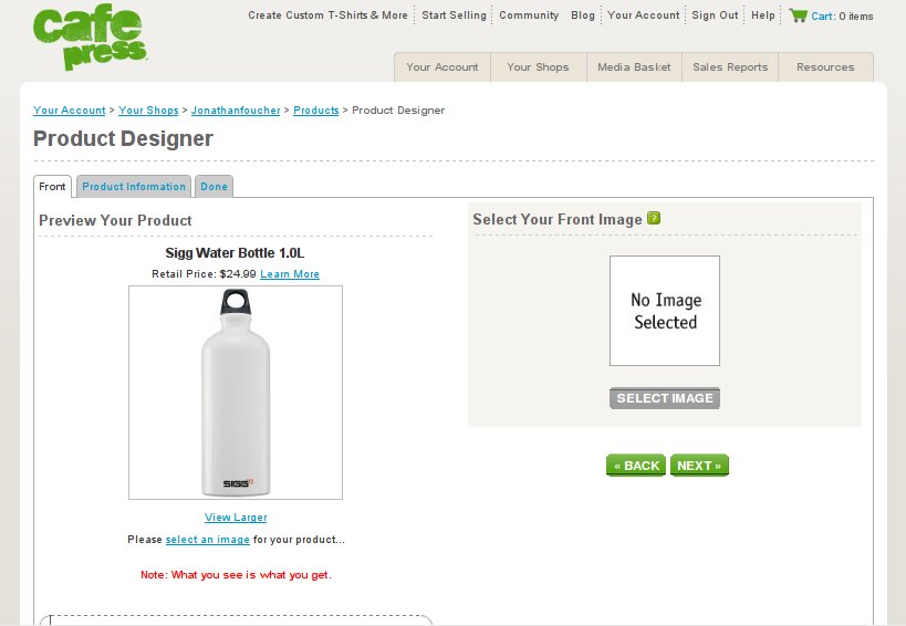Cafepress SIGG bottles discount and coupon code