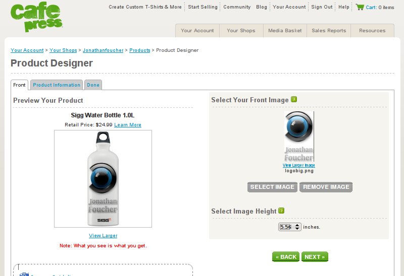 Cafepress SIGG bottles discount and coupon code