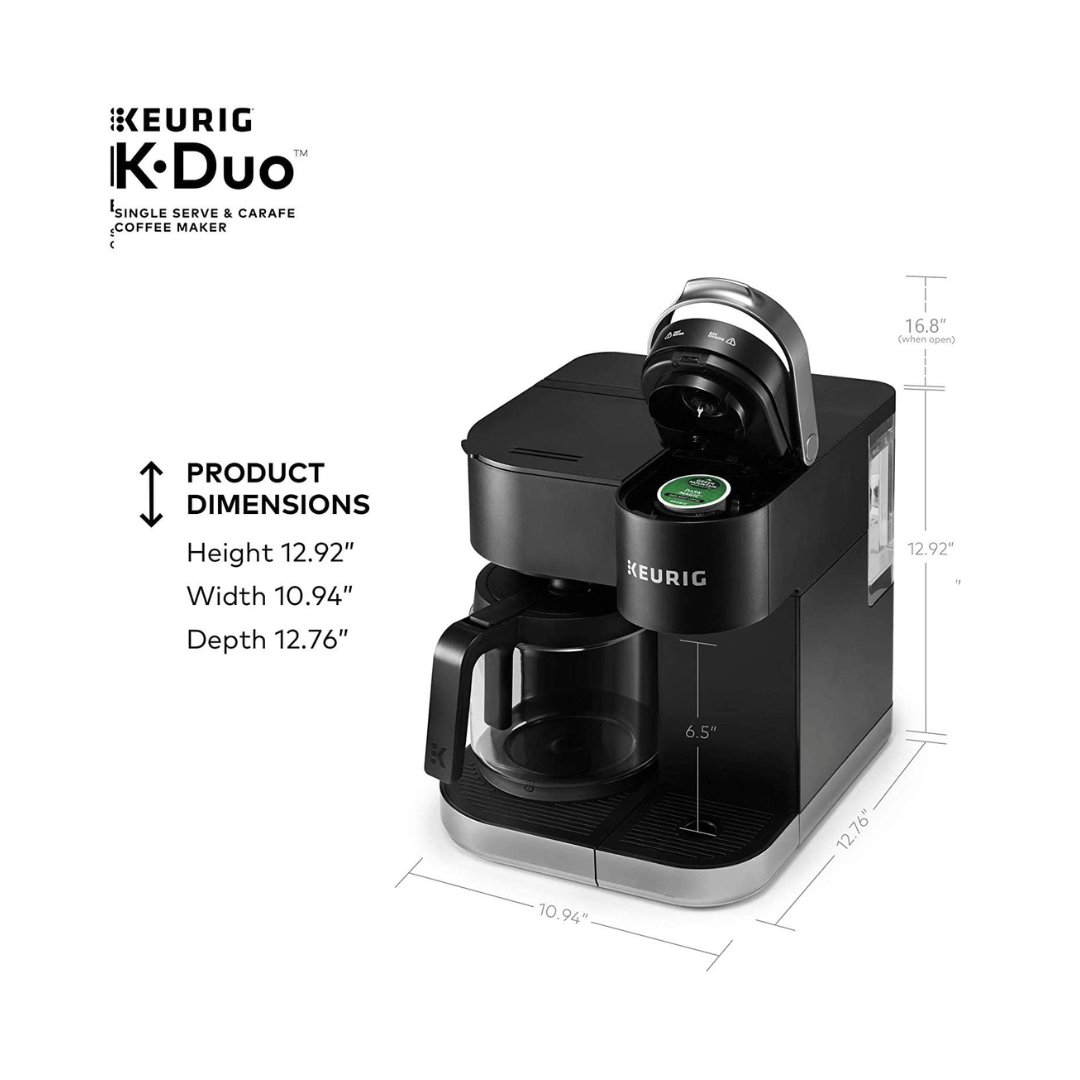 Keurig KDuo Single Serve and Carafe Coffee Maker (Black)