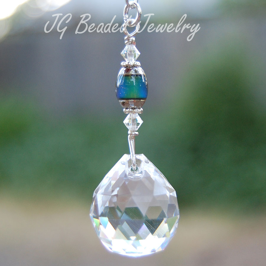 Hanging Crystal Decoration with Mood Bead
