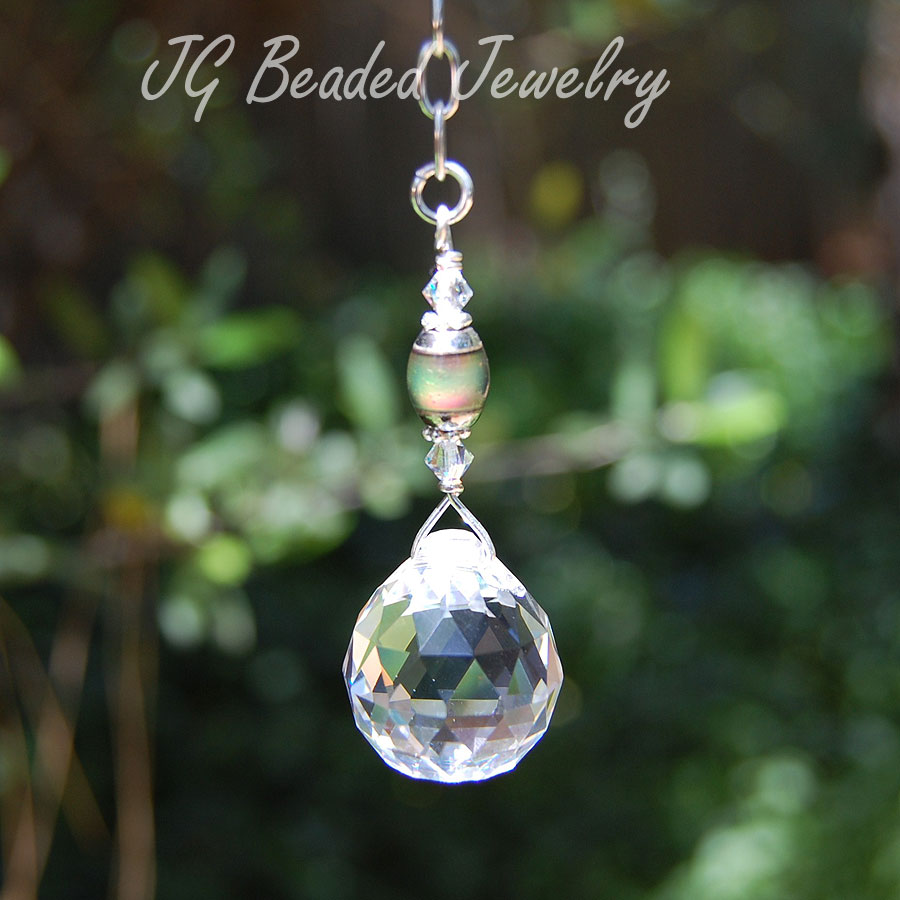 Hanging Crystal Decoration with Mood Bead