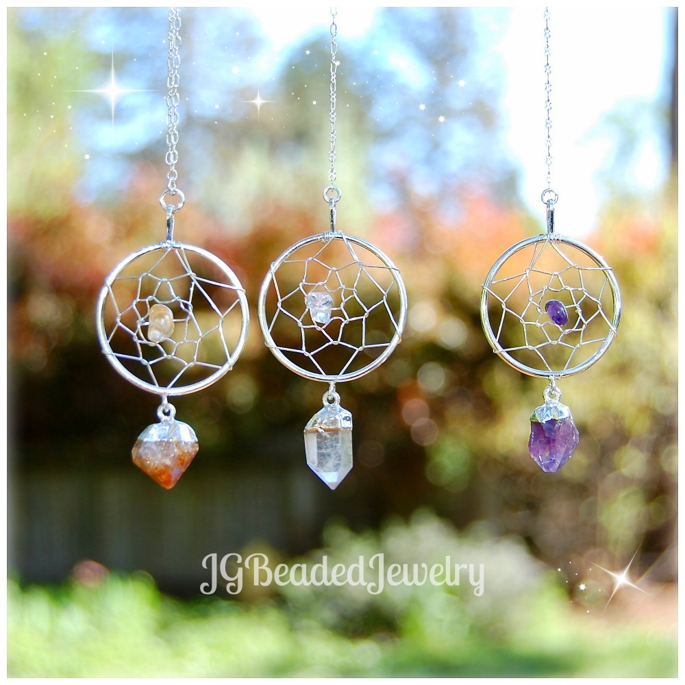 Gemstone Crystal Dreamcatcher JGBeads