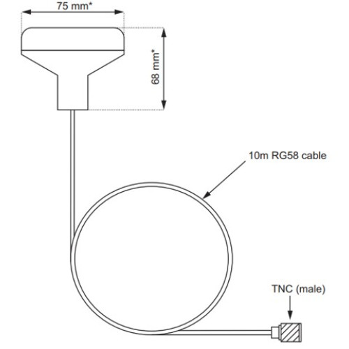 Raymarine GA200 GPS ANTENNA AIS 4000/5000 GNSS A80589