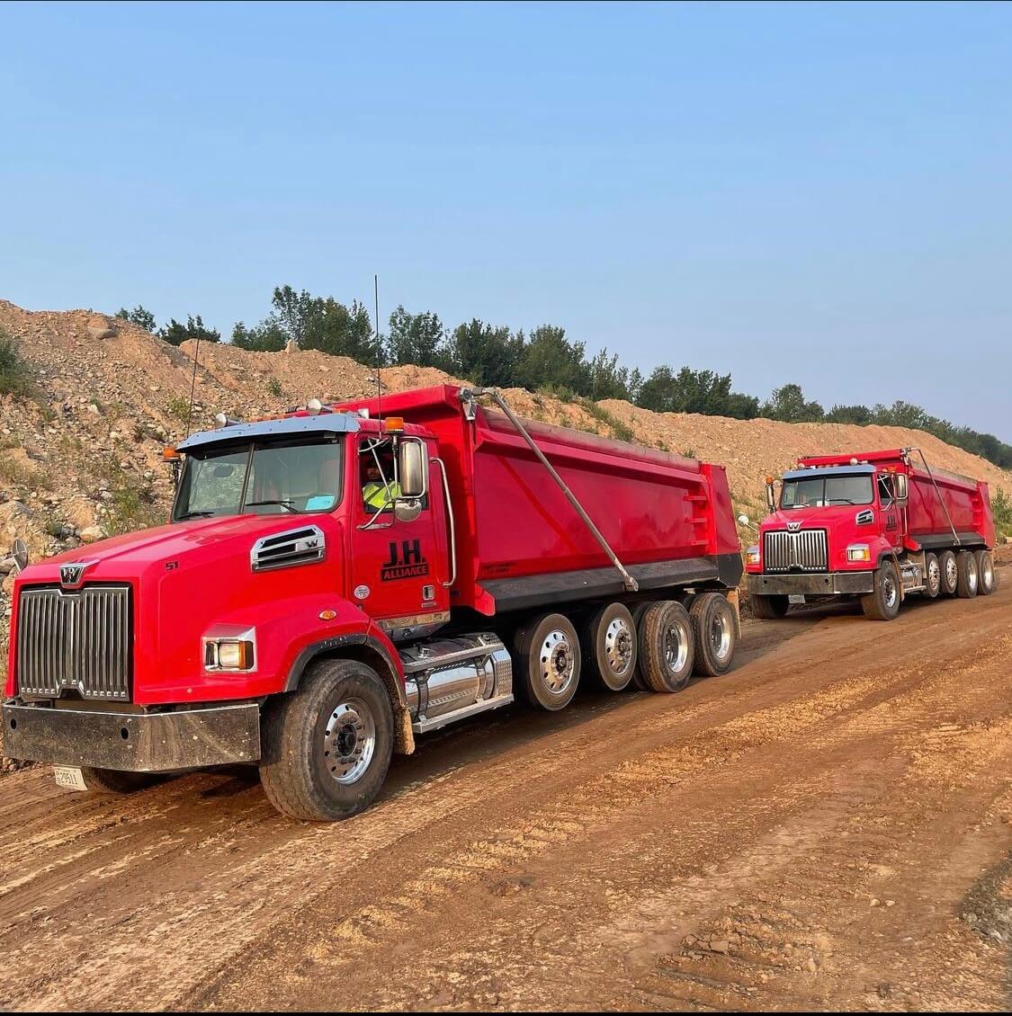 Sand, gravel & dirt hauling JH Alliance Trucking