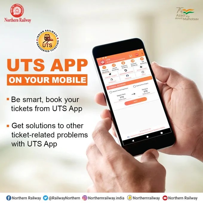 General Ticket Online अब UTS App से ऑनलाइन ले सकेंगे जनरल टिकट, जानें