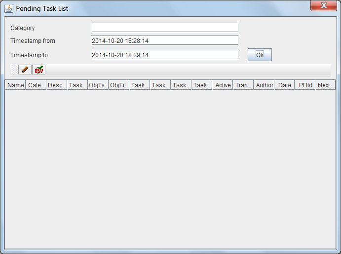 Pending Tasks List Pending Tasks List