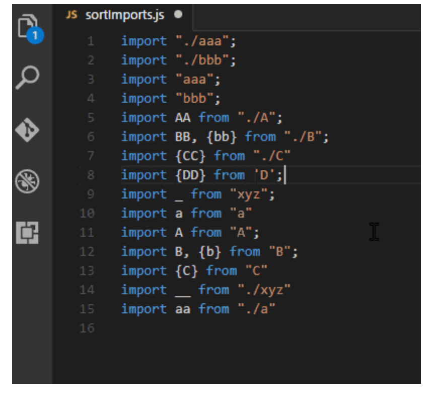 vscode javascript sort import 자동정렬 하루의 개발노트