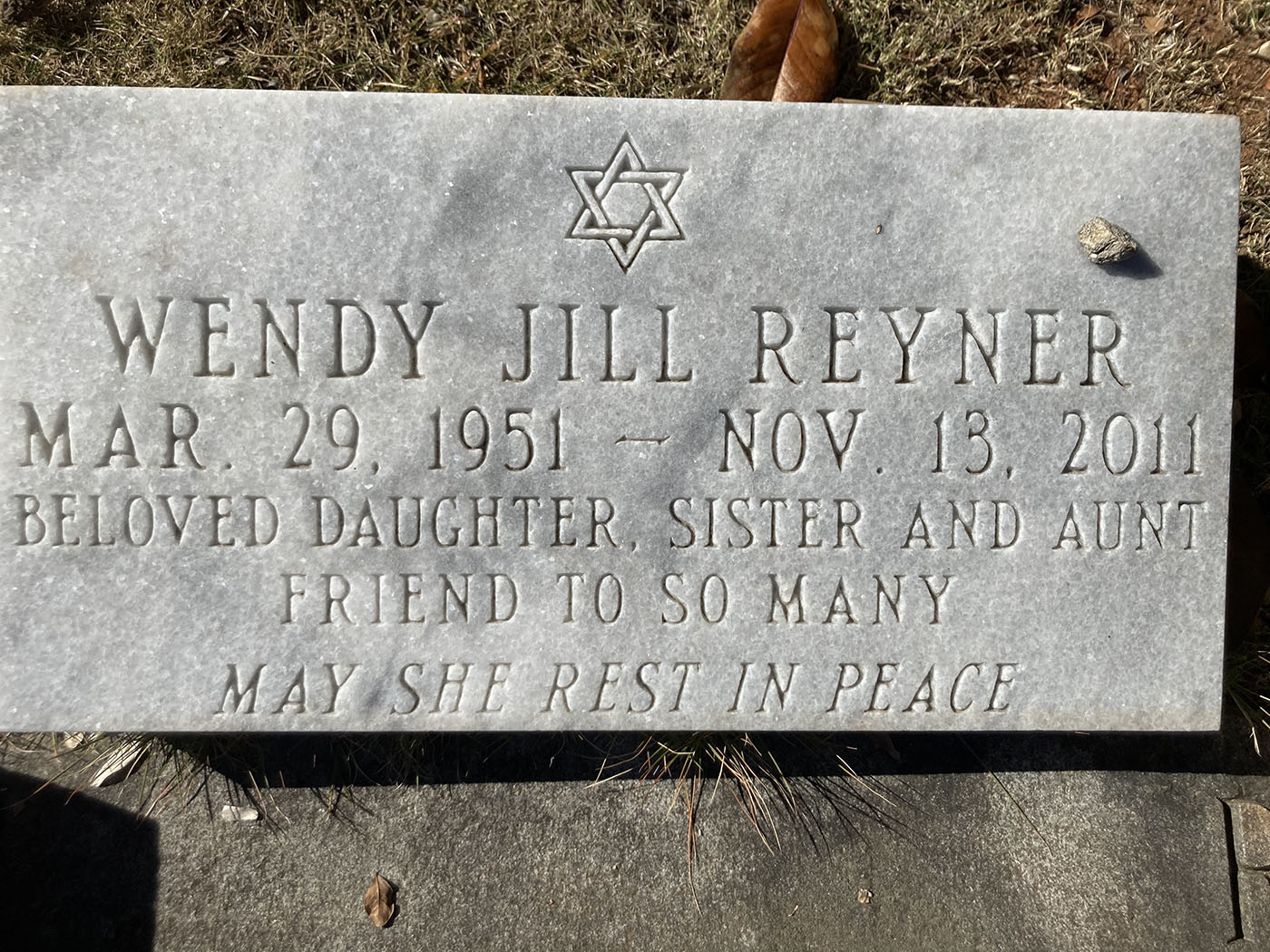 REYNER, Wendy Jill Jewish Historical Society of South Carolina