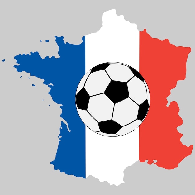 Iconic Soccer Ball Overlays Vibrant French Flag Jiffy Designs