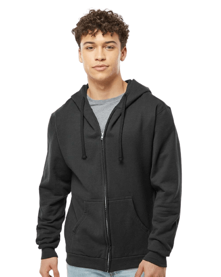 Tultex Unisex Fleece Zip Hoodie 0331 Tc Black Jiffy