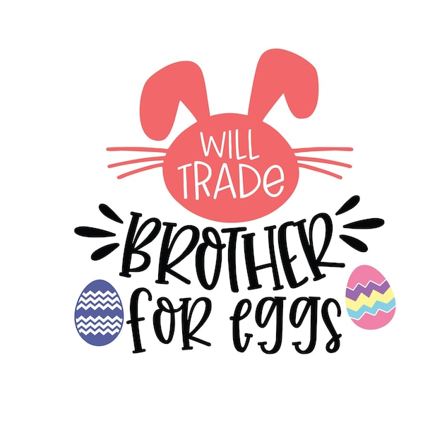 Adorable Bunny Ears Offering to Trade for Easter Eggs Jiffy Designs