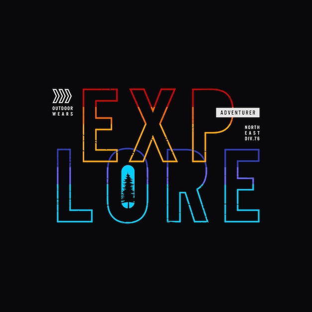 Vibrant Neon Lettering Spelling Out the Word 'Explore' Jiffy Designs