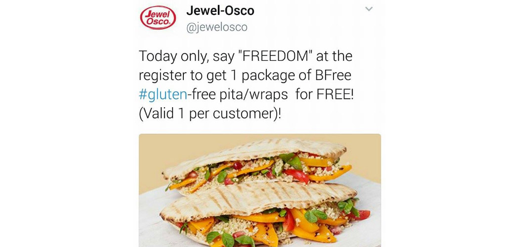 FREE BFree pita wraps at JewelOsco 1/25 Jill Cataldo