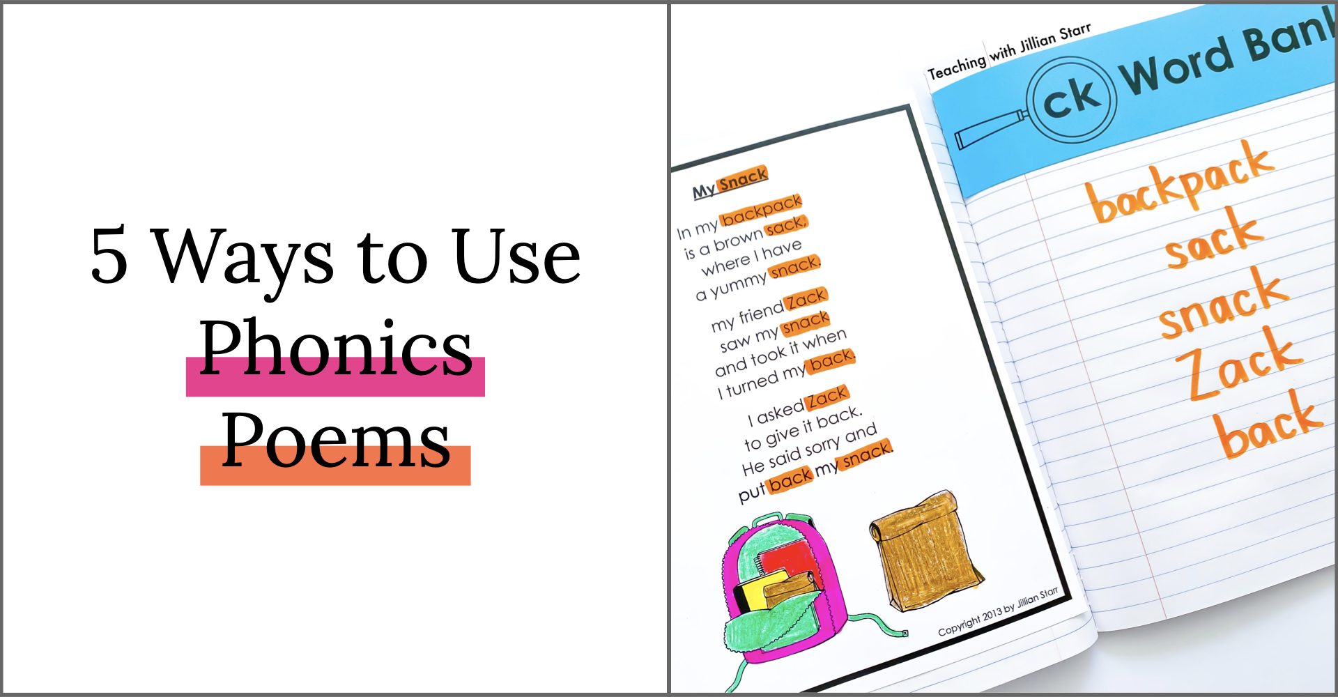 5 Ways to Use Phonics Poems Teaching with Jillian Starr