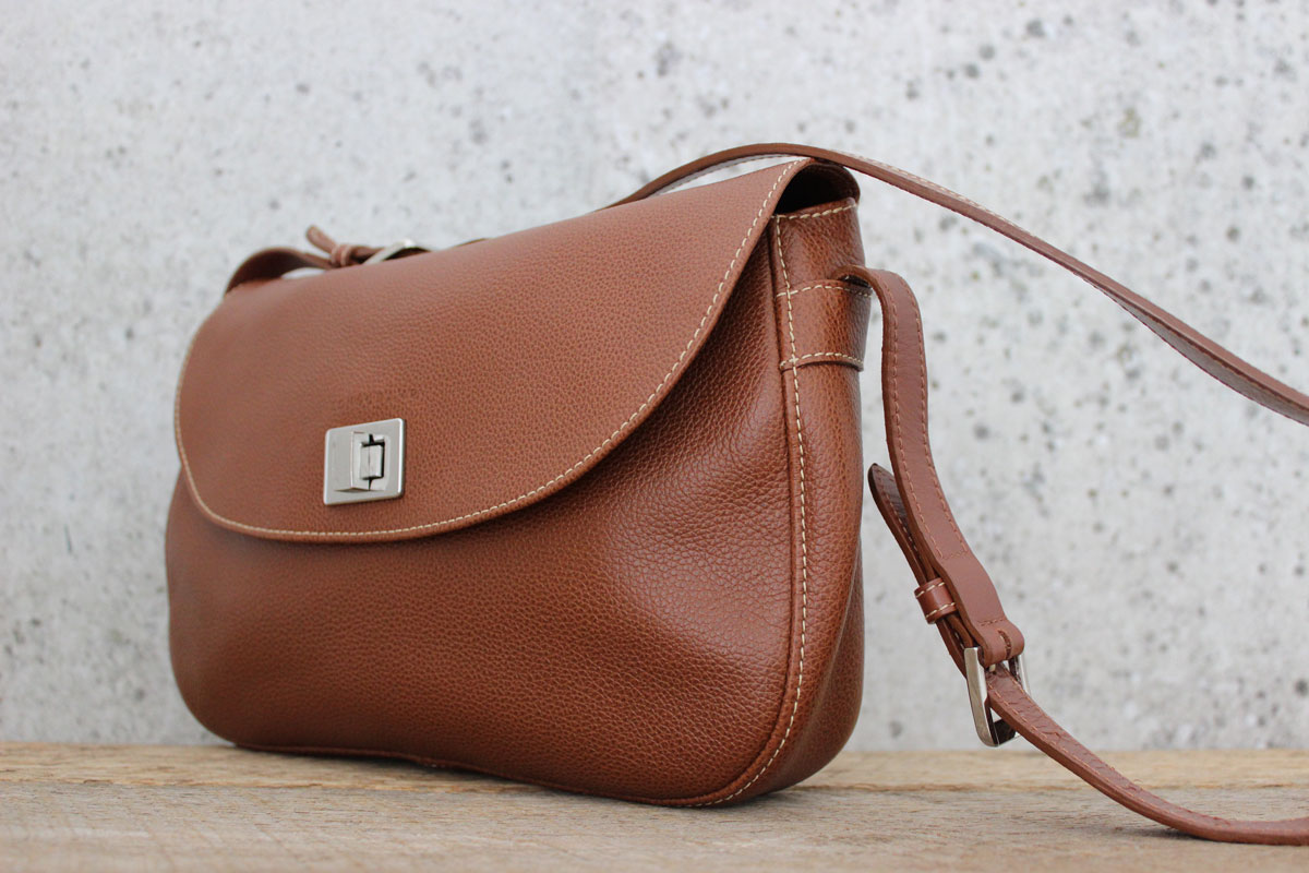 Longchamp Small Le Foulonne Leather Crossbody Bag IUCN Water