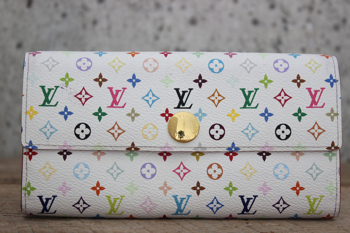 Louis Vuitton White Multicolore SARAH Wallet