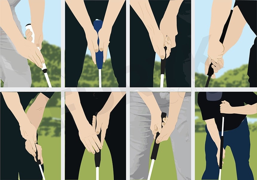 Different Putting Grip Techniques Traditional Putting Grip & More!