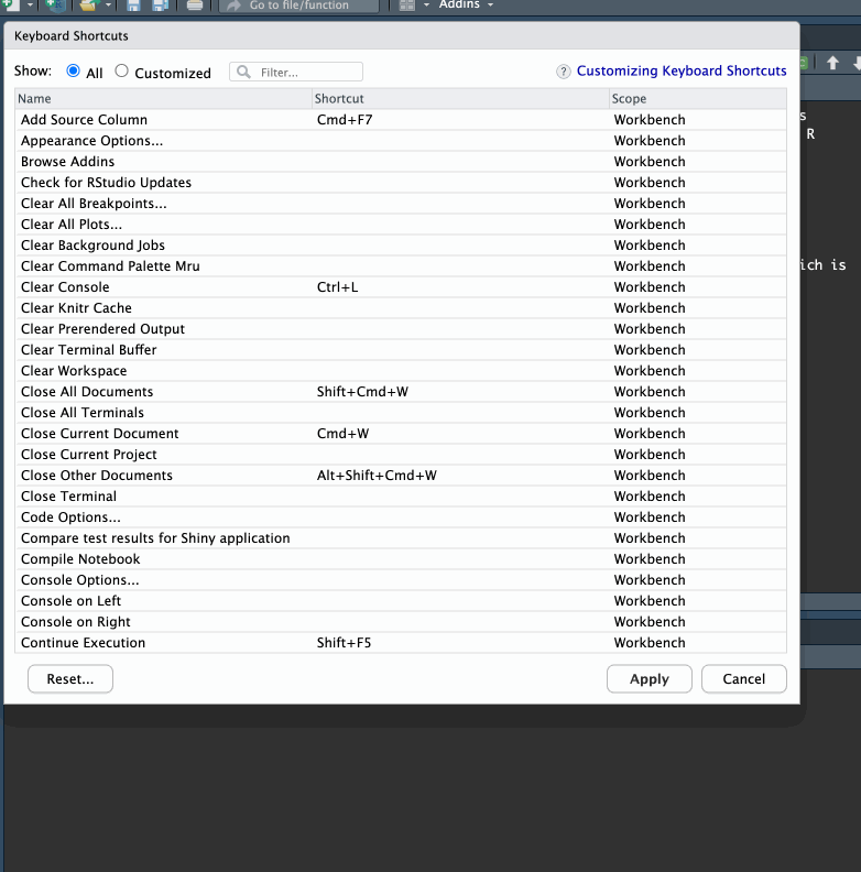  jim Comfy keyboard shortcuts for RStudio