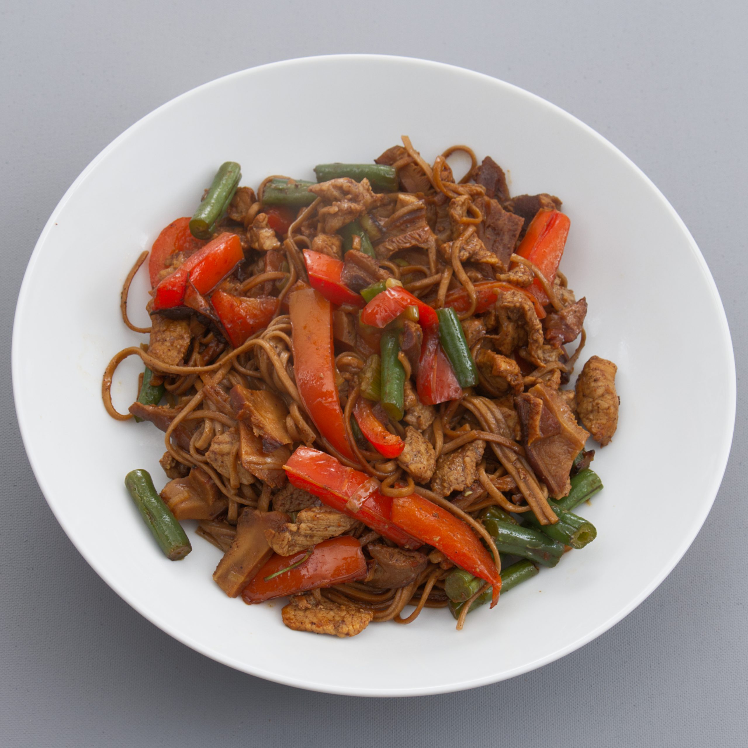 Marinated Pork and Soba Noodle Stir Fry