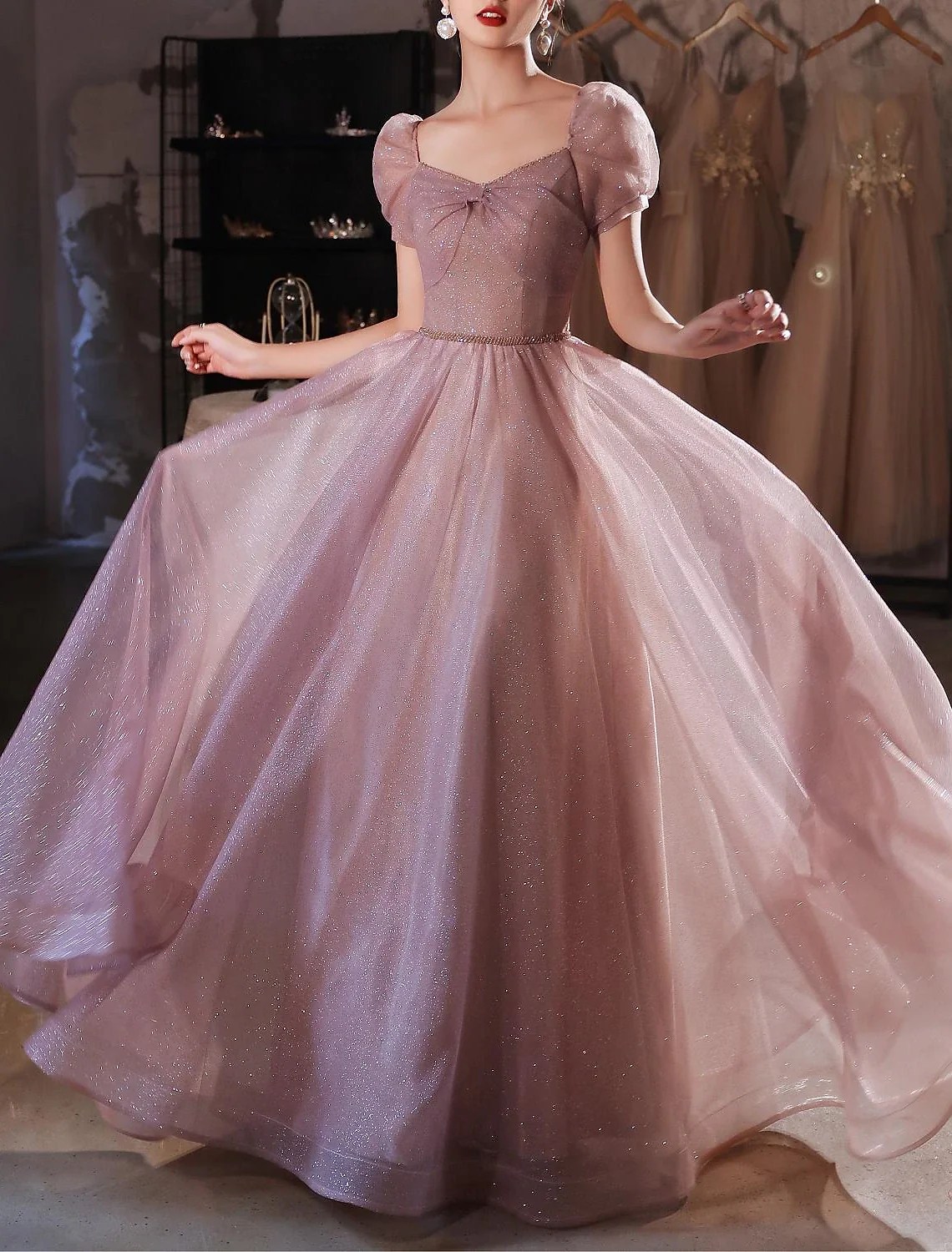 ALine Beautiful Back Elegant Prom Formal Evening Birthday Dress Sweet