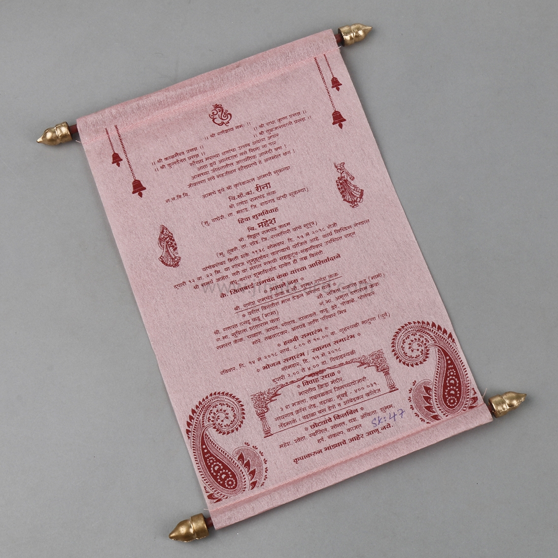 Rolling wedding cards, royal scroll invitations, royal scroll marriage