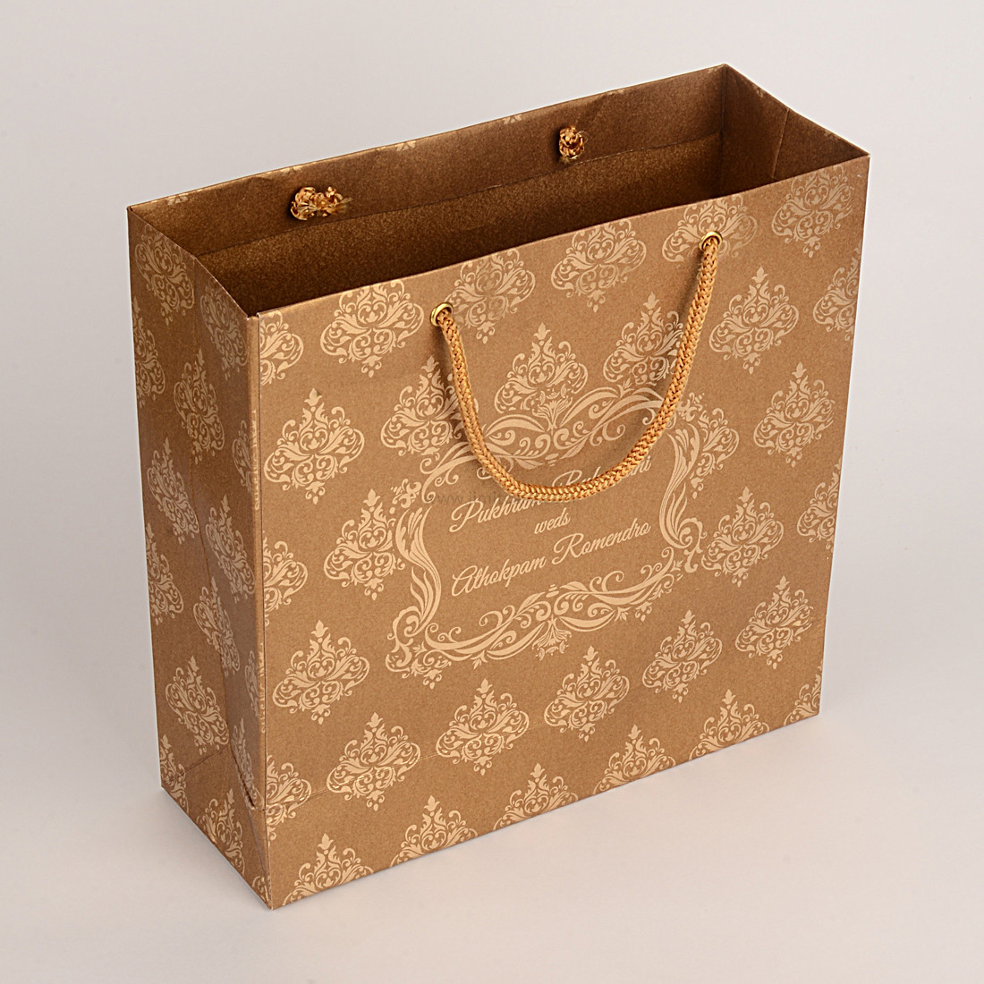 Copper Color Premium Gift Paper Bags 9x3x9 inch Jimit Card Mumbai