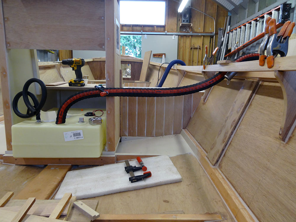 Fuel fill locations for open boats.