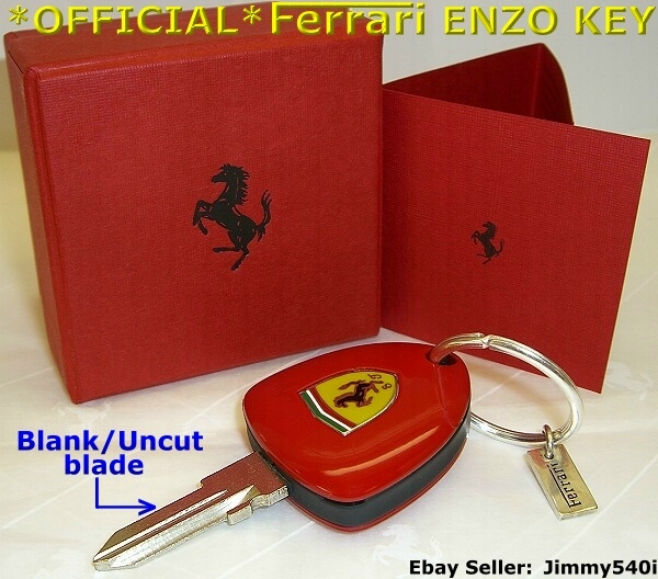 FERRARI ENZO KEY (Original Uncut)360 F355 550 575M 456 F430 348 488GTB