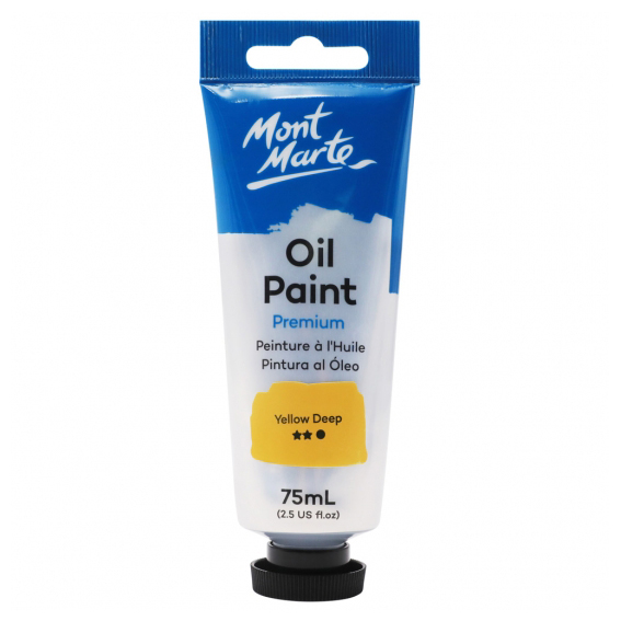 Mont Marte Premium Oil Paint Tube 75ml Deep Yellow Superstore
