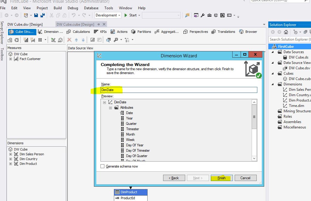 Adding Time Series Dimension to your SSAS Cube Jim