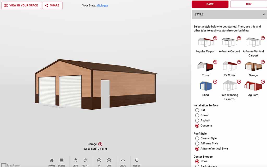 Online Design Tools Build your own Shed Jim's Amish Structures