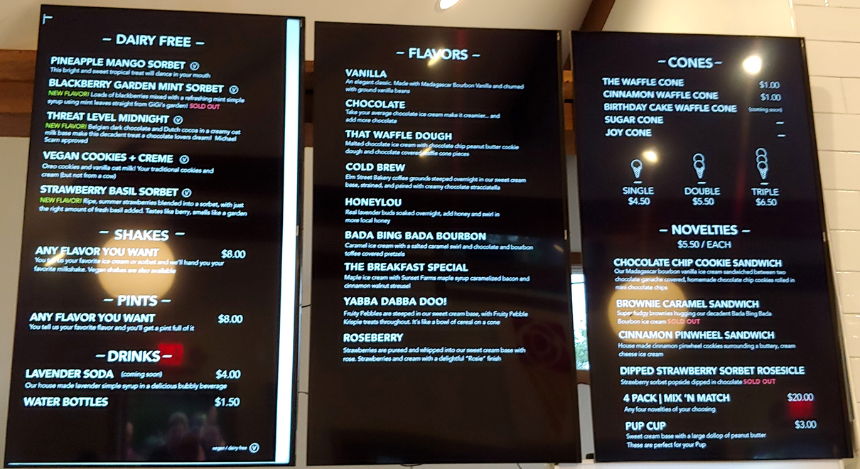 Rosie’s Handcrafted Ice Cream Jim's Dining Guides