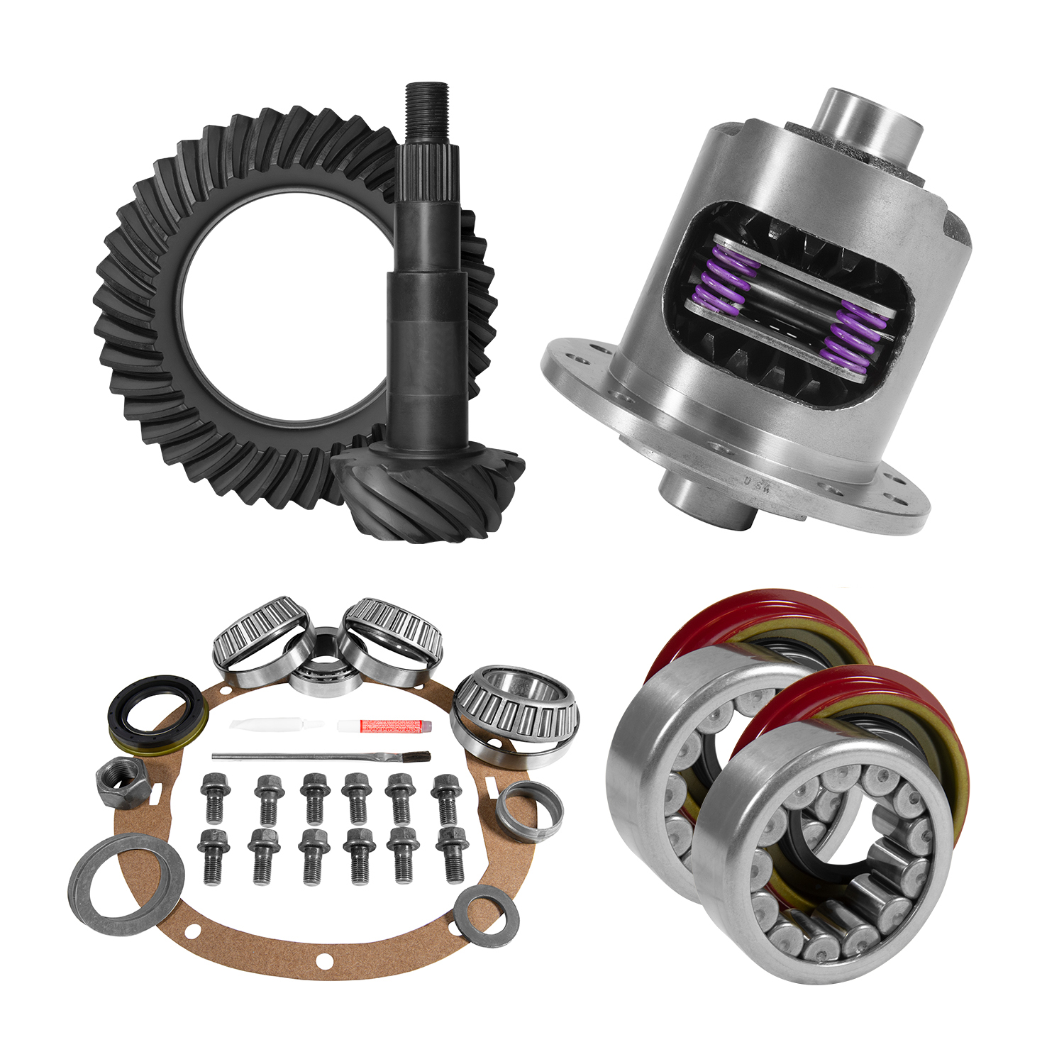 8.5″ GM 4.56 Rear Ring & Pinion, Install Kit, 30spl Posi, Axle Bearings