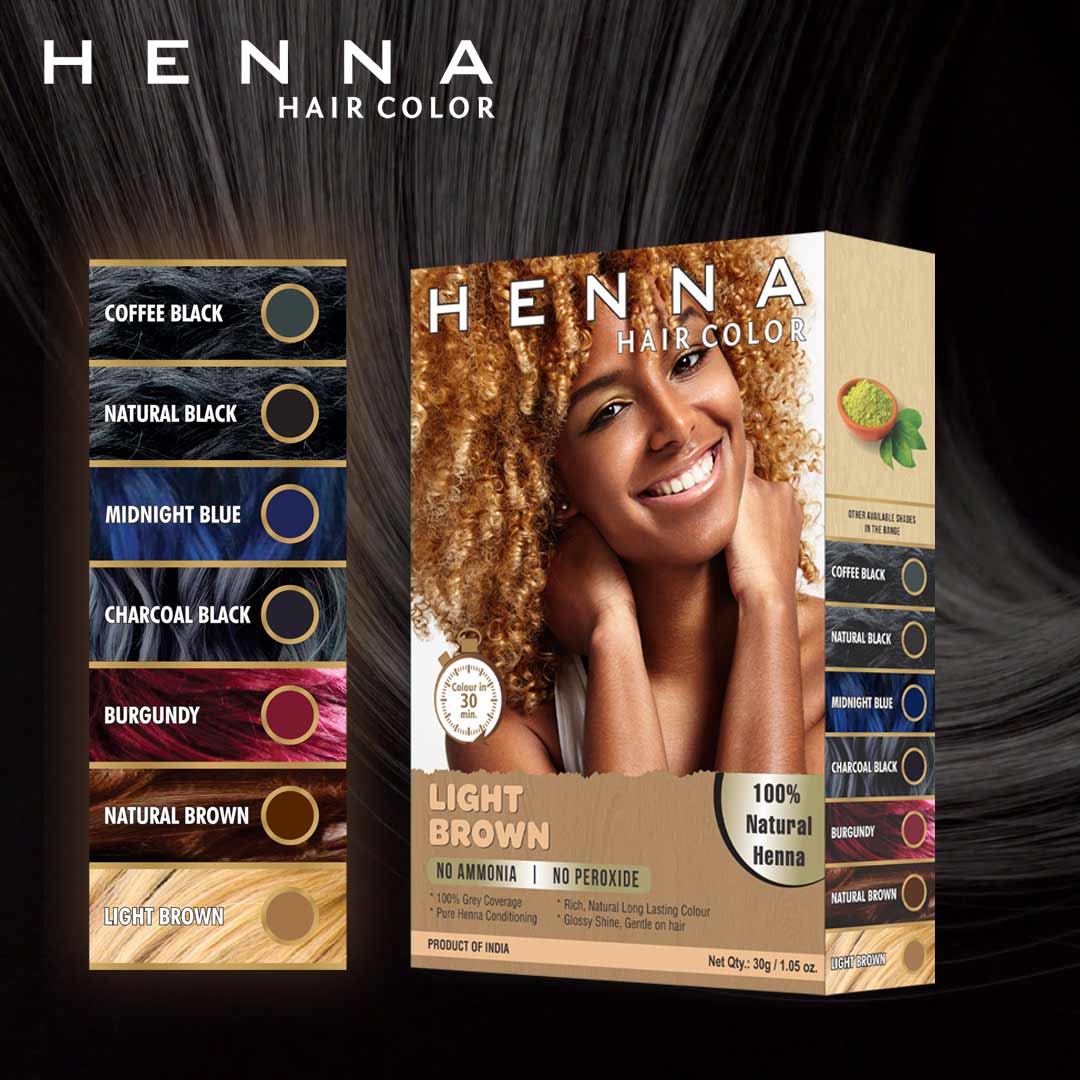 Henna Light Brown Hair Color Chemical Free Henna Hair Dye Jimy USA
