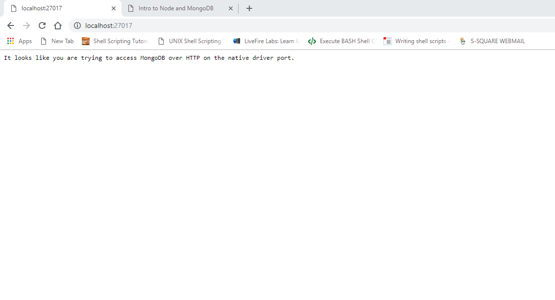 [SERVER37857] I got this error while MongoDB connecting to web browser