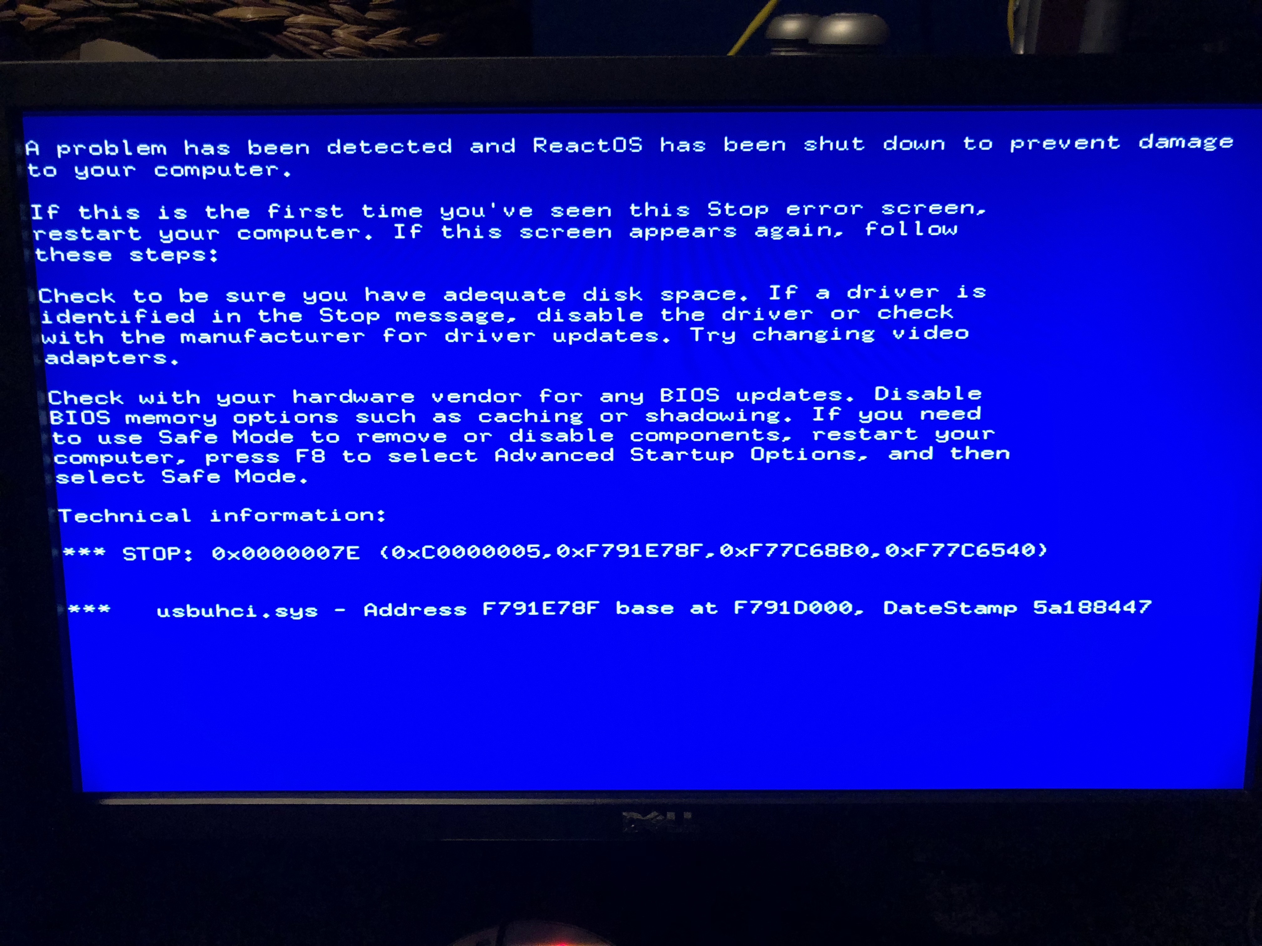 [CORE14141] BSOD due to USB Drivers ReactOS JIRA