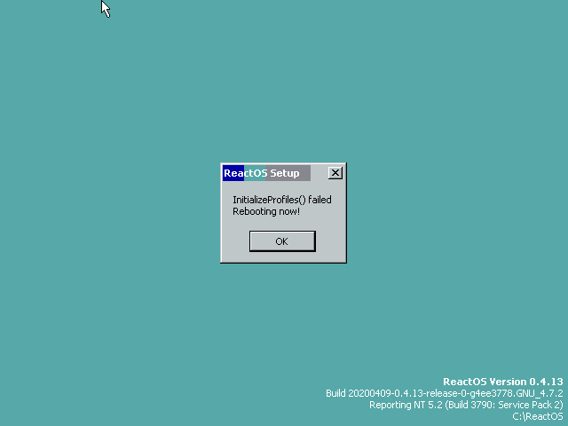 [CORE17365] Error in FreeLoader v3.0 ReactOS JIRA
