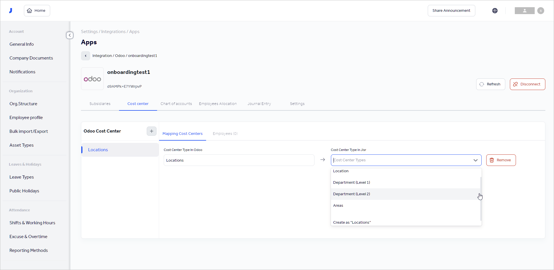 Cost centers setup ( Analytic Items ) & Mapping Knowledge base