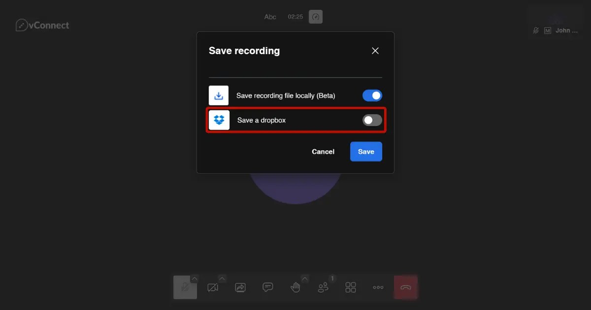 How to Saving Recordings in Dropbox in Jitsi Meet