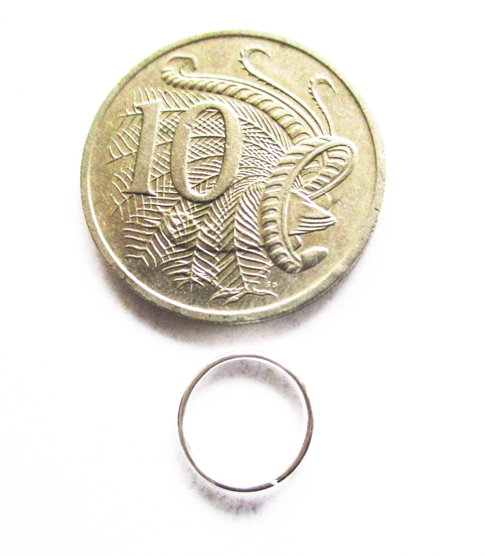 Small Split Key Rings 10mm diameter, 4 colours Pkt 50 or 100 Jaszit