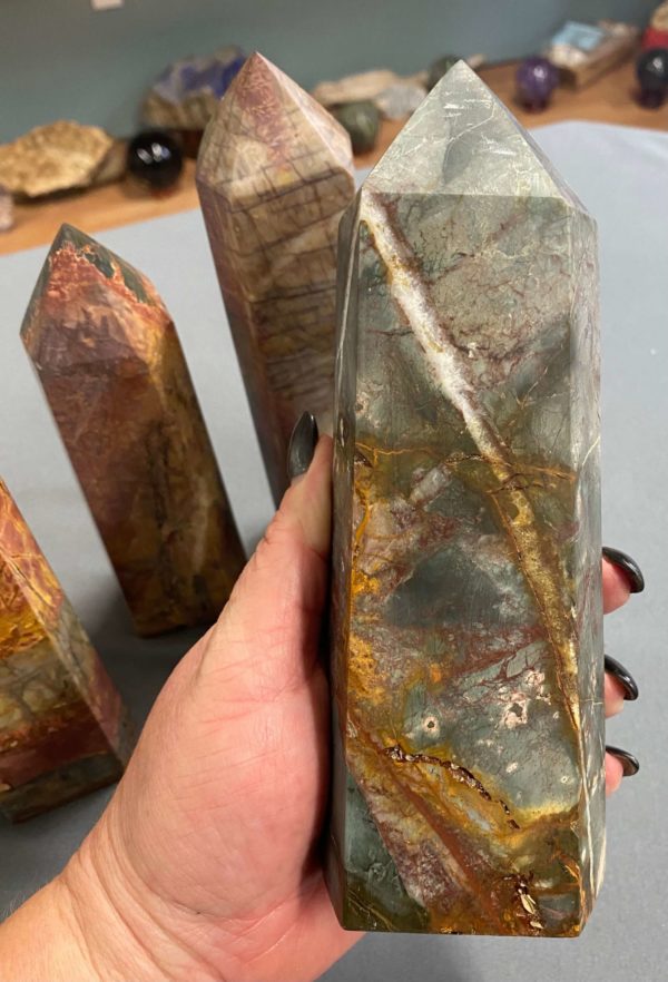 Cherry Creek Jasper Towers 6 Sizes J&J Crystals and Rocks