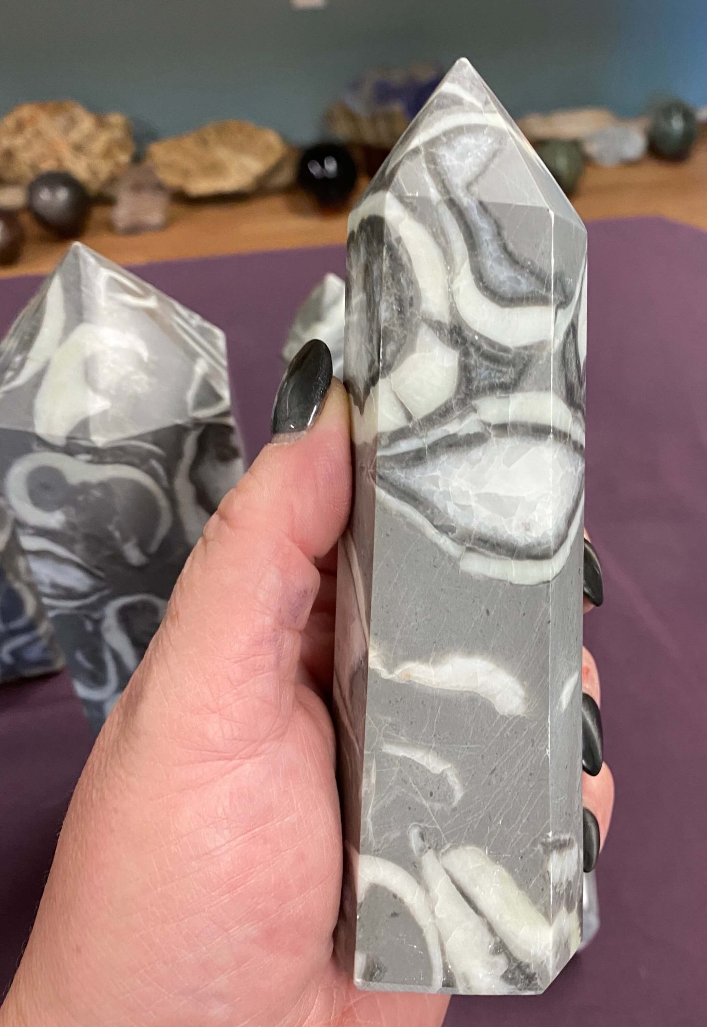 Thousand Eye Jasper Towers 6 Sizes J&J Crystals and Rocks