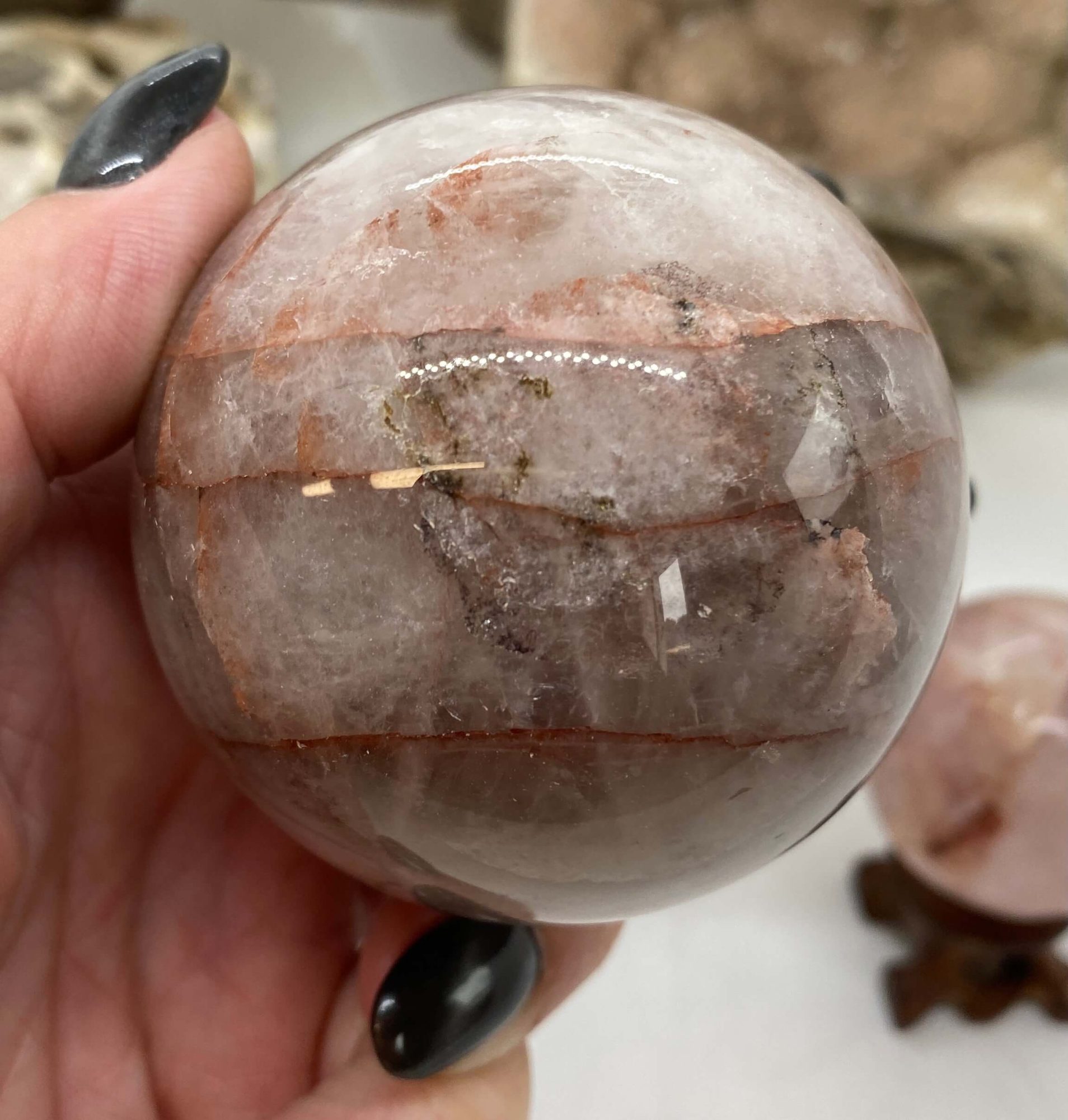 Fire Quartz Spheres 4 Sizes J&J Crystals and Rocks