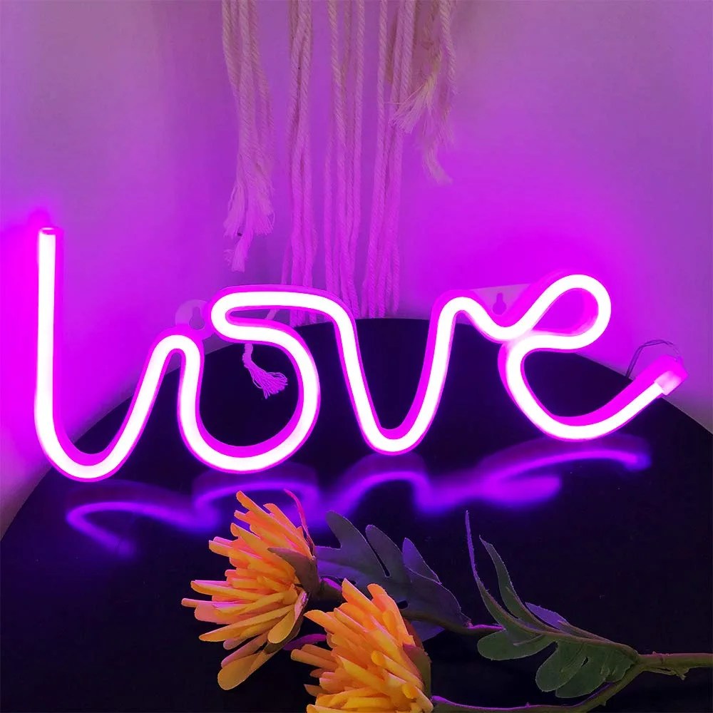 NEON "love" Wall Art Decoration JJ Gold International