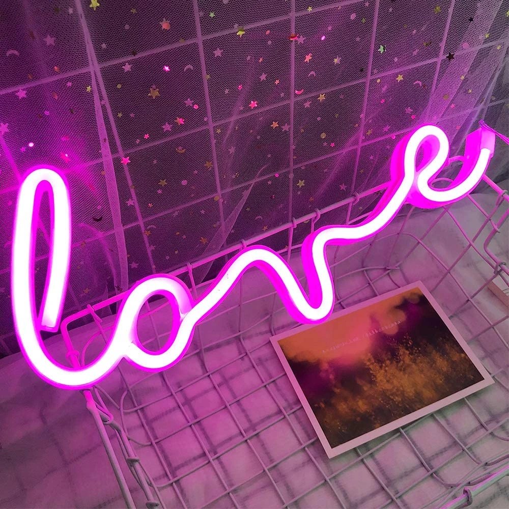 NEON "love" Wall Art Decoration JJ Gold International