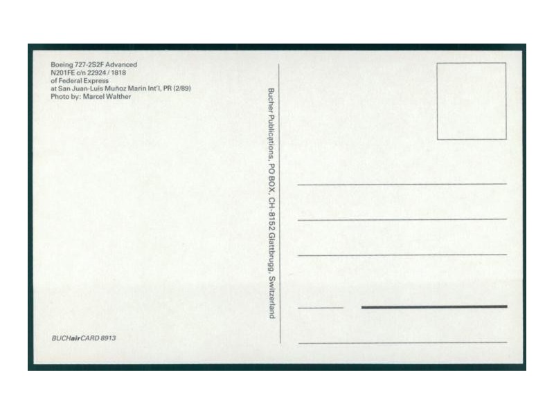 Federal Express FedEx, B.727 jjPostcards