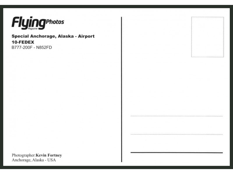 Postcard Federal Express FedEx, B.777F