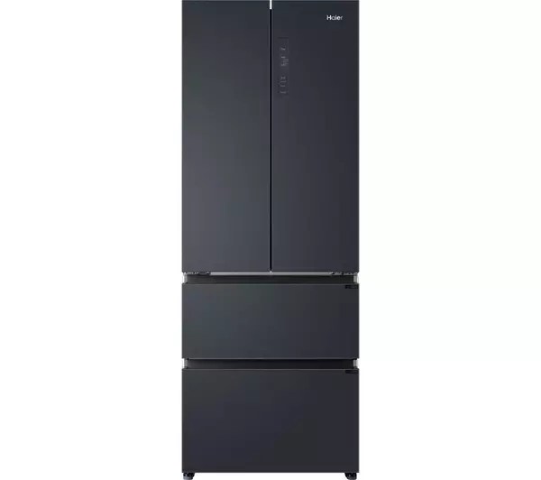 Haier HFR5719ENPB 70cm French Style Fridge Freezer Slate Black JJ